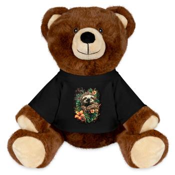 Faultiebabymacht Laune - MiniFeet® RecycelBär® Braun - Schwarz - Vorne