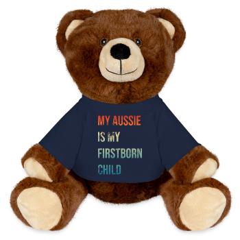 Aussie Firstborn - MiniFeet® RecycelBär® Teddy Bear Brown - french navy - Front