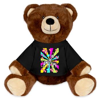 des années 80 Girafe Girafe Enfants Filles Garçons - Nounours RecycelBär® marron - noir - Devant