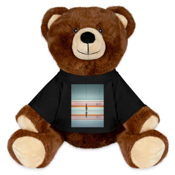 Elegant Woman Passing Subway - MiniFeet® RecycelBär® Teddy Bear Brown - black - Front