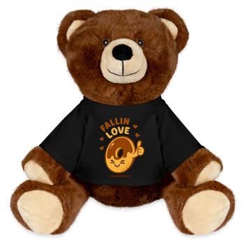 Fallin Love – süßer und lustiger Donut - MiniFeet® RecycelBär® Braun - Schwarz - Vorne