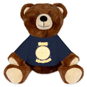 Lemon soda - MiniFeet® RecycelBär® Teddy Bear Brown - french navy - Front