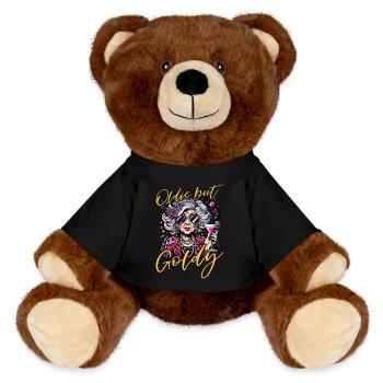 Oldie But Goldy Strong And Stylish - MiniFeet® RecycelBär® Teddy Bear Brown - black - Front