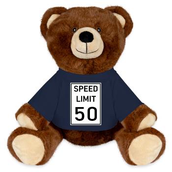 50 - MiniFeet® RecycelBär® Braun - French Navy - Vorne