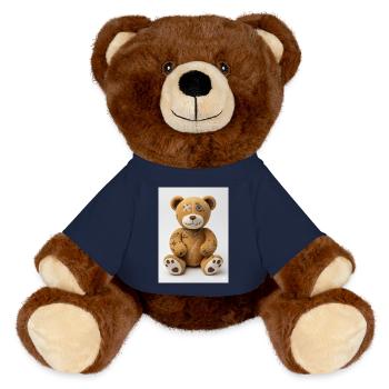 Teddy - MiniFeet® RecycelBär® Braun - French Navy - Vorne