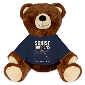 Schiefer geschieht Wellenmetamorphe Kunst - MiniFeet® RecycelBär® Braun - French Navy - Vorne