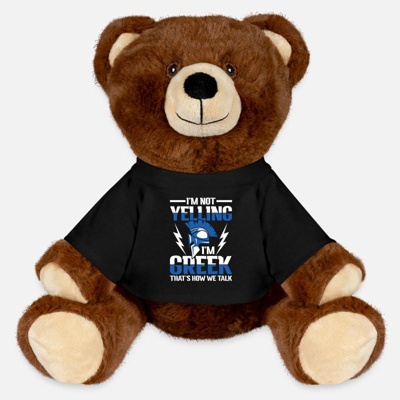 I'm Not Yelling I'm Greek That's How We Talk - MiniFeet® RecycelBär® Braun - Schwarz