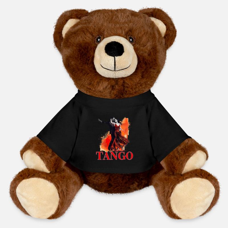 Tango Tanz für einen Tango Tänzer Tänzerinnen - MiniFeet® RecycelBär® Braun - Schwarz