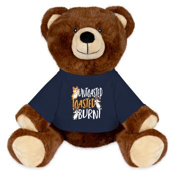 Amoureux des chiens corgi, non grillé, brûlé - Nounours RecycelBär® marron - bleu marine - Devant