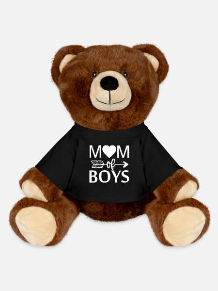 Mutter von Jungs - MiniFeet® RecycelBär® Braun - Schwarz