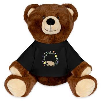 Bear wreath - MiniFeet® RecycelBär® Teddy Bear Brown - black - Front
