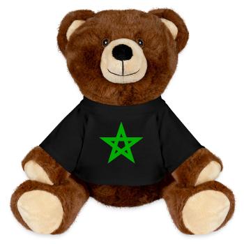 Morocco - MiniFeet® RecycelBär® Teddy Bear Brown - black - Front