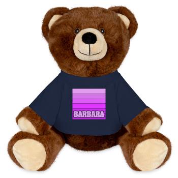 Mädchenname Barbara - MiniFeet® RecycelBär® Braun - French Navy - Vorne