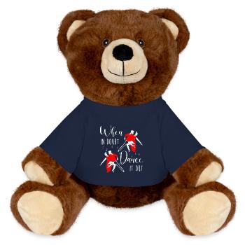 Salsa Tänzer Tänzerin - MiniFeet® RecycelBär® Braun - French Navy - Vorne