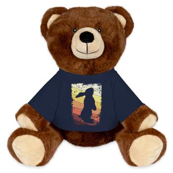 Rabbit - MiniFeet® RecycelBär® Teddy Bear Brown - french navy - Front