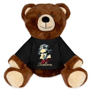 Beethoven (dunkel) - MiniFeet® RecycelBär® Braun - Schwarz - Vorne