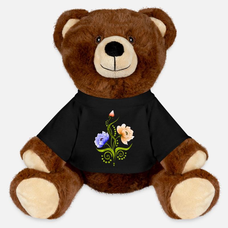 Fleur - Nounours RecycelBär® marron - noir