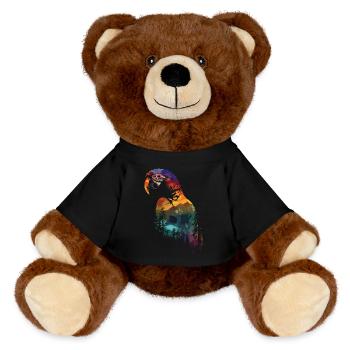 Perroquet Oiseau Ara Nature sauvage - Nounours RecycelBär® marron - noir - Devant