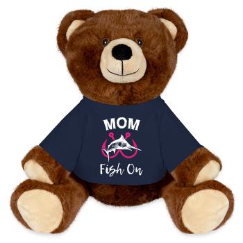 Maman Poisson À La Pêche - Nounours RecycelBär® marron - bleu marine - Devant