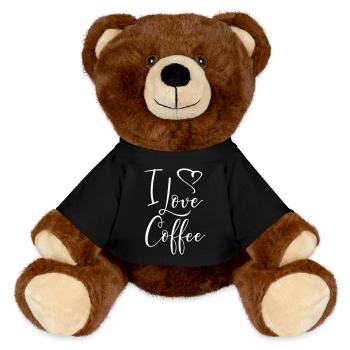 Café J’aime le café Café Amateur de café Cadeau - Nounours RecycelBär® marron - noir - Devant