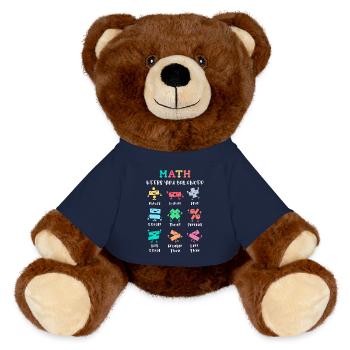 Mathe hält dich im Gleichgewicht - MiniFeet® RecycelBär® Braun - French Navy - Vorne