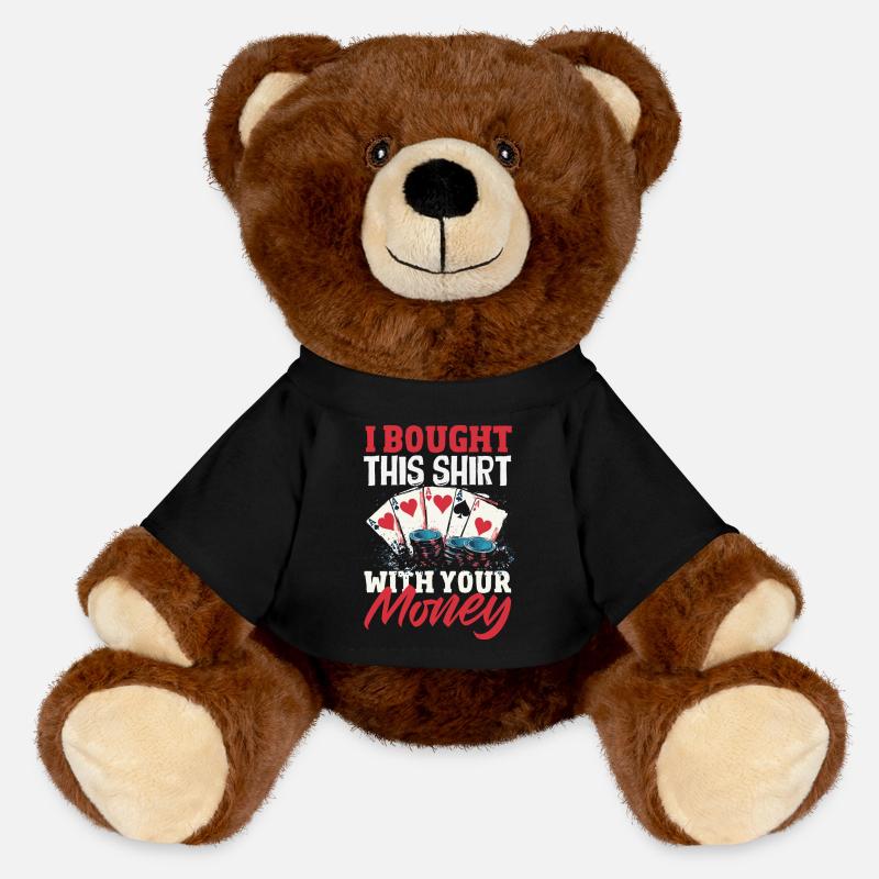 Acheté avec votre argent Jeu de cartes de casino de poker - Nounours RecycelBär® marron - noir