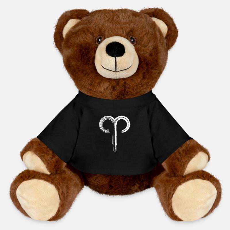 ZODIAC DESIGN Aries (Aries) - MiniFeet® RecycelBär® Teddy Bear Brown - black