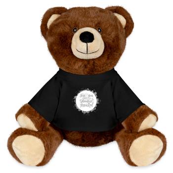 Les emplois ne font que remplir votre poche voyagent plus - Nounours RecycelBär® marron - noir - Devant