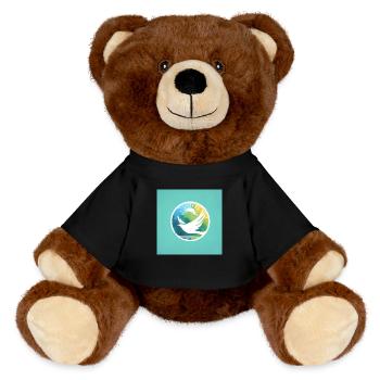 Colombe de la paix - Nounours RecycelBär® marron - noir - Devant