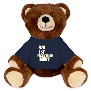 wo ist bob - MiniFeet® RecycelBär® Braun - French Navy - Vorne