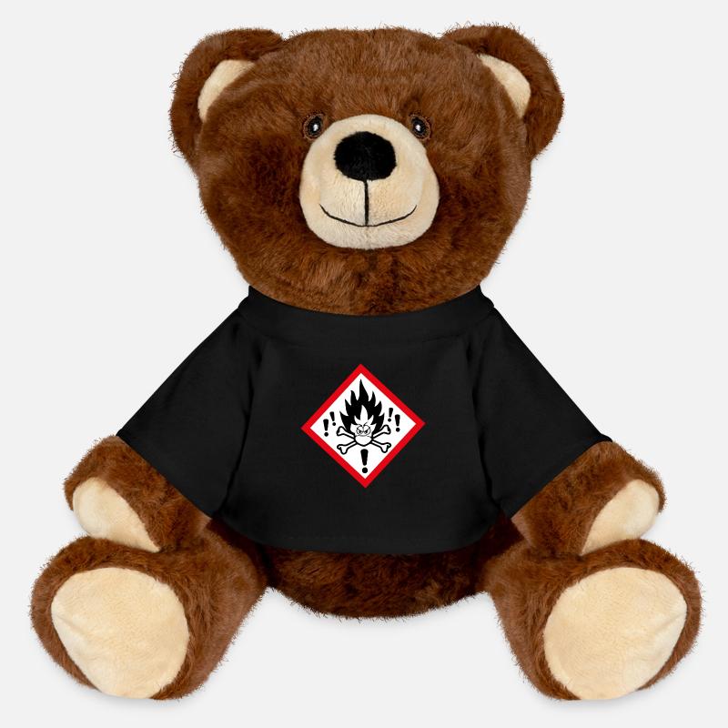 Gefahrensymbol "Wütende Freundin" - MiniFeet® RecycelBär® Braun - Schwarz