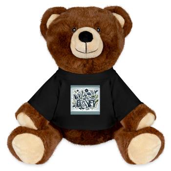 Le bonheur du jardinier - Nounours RecycelBär® marron - noir - Devant