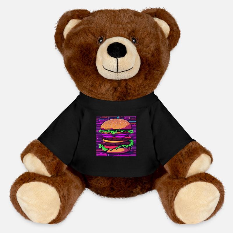 Neon Burger - MiniFeet® RecycelBär® Braun - Schwarz