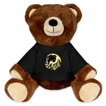 Chat noir muguet de la vallée - Nounours RecycelBär® marron - noir - Devant
