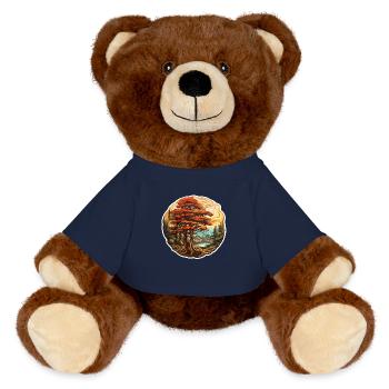 Cedar - MiniFeet® RecycelBär® Teddy Bear Brown - french navy - Front