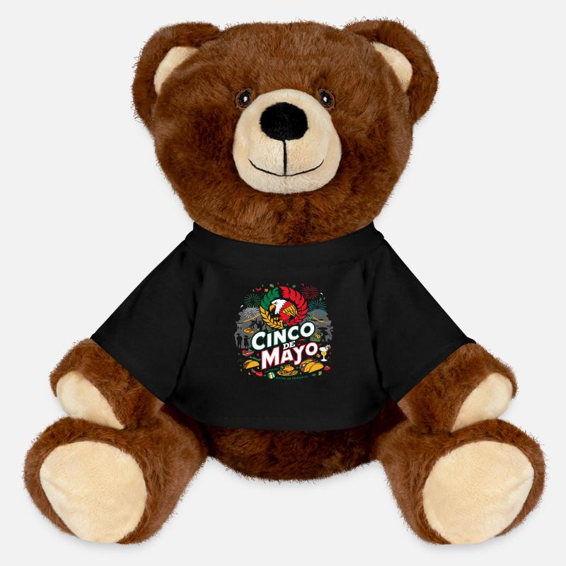 funny Cinco de Mayo - MiniFeet® RecycelBär® Teddy Bear Brown - black