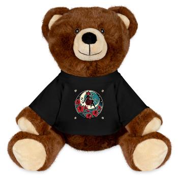 Fille Diable Rouge - Nounours RecycelBär® marron - noir - Devant