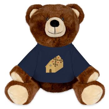 Maison en pain d’épices - Nounours RecycelBär® marron - bleu marine - Devant