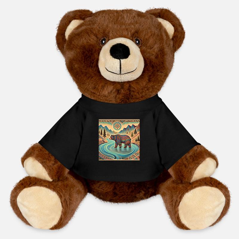 Bear Power Animal - MiniFeet® RecycelBär® Teddy Bear Brown - black
