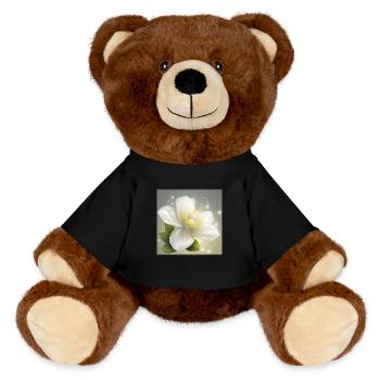 Delicate Flower - MiniFeet® RecycelBär® Teddy Bear Brown - black - Front