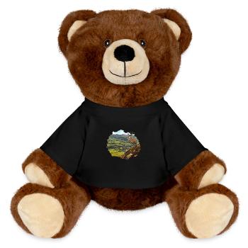 Le Cerf dans la Vallée - Nounours RecycelBär® marron - noir - Devant