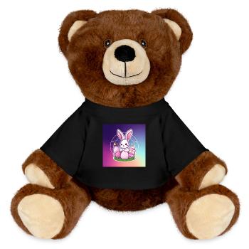 Hasenpower & Osterfreude - MiniFeet® RecycelBär® Braun - Schwarz - Vorne