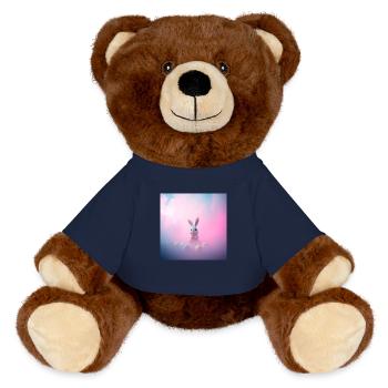 „Der fröhliche Eierhase“ - MiniFeet® RecycelBär® Braun - French Navy - Vorne