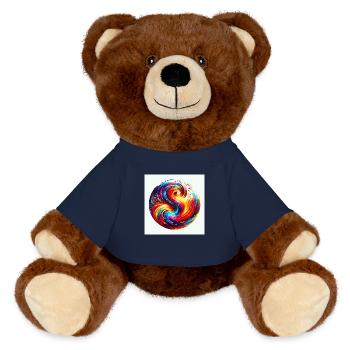Énergie Tourbillonnante - Nounours RecycelBär® marron - bleu marine - Devant