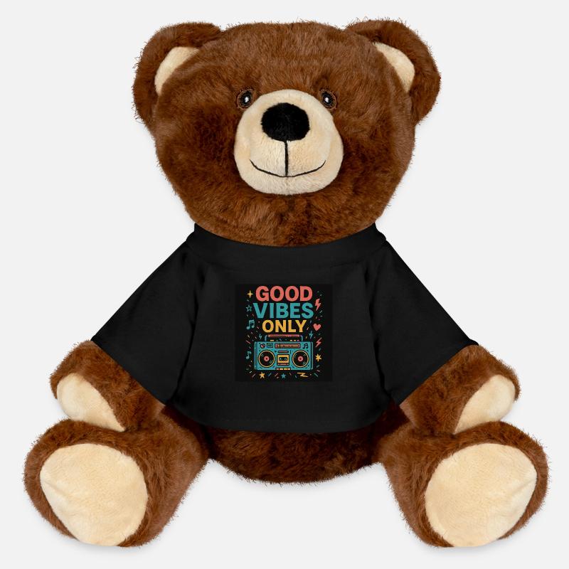 Vibes only - MiniFeet® RecycelBär® Teddy Bear Brown - black