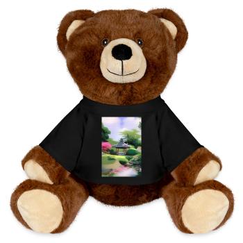 Jardin zen chinois - Nounours RecycelBär® marron - noir - Devant