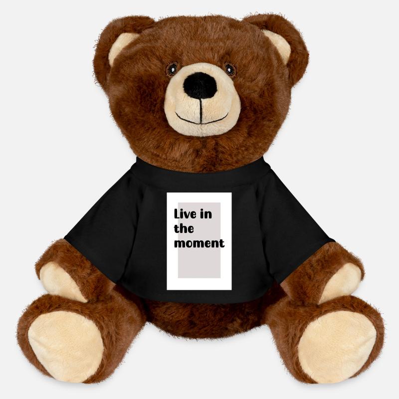 Vivre dans l’instant présent « Vivre l’instant présent » - Nounours RecycelBär® marron - noir