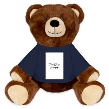 Together forever Poster - MiniFeet® RecycelBär® Teddy Bear Brown - french navy - Front