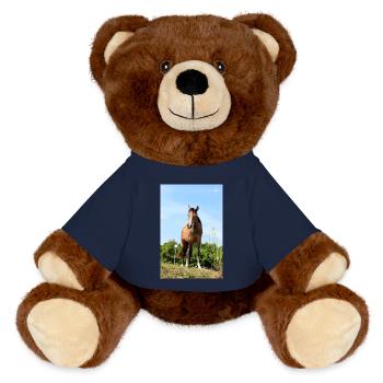 horse - MiniFeet® RecycelBär® Teddy Bear Brown - french navy - Front