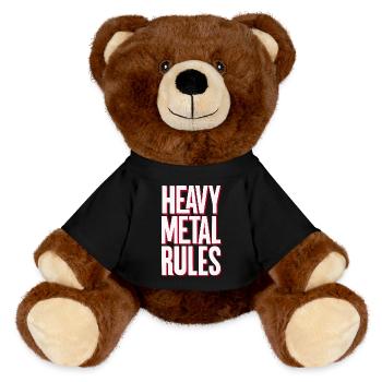 Règles du Heavy Metal - Nounours RecycelBär® marron - noir - Devant